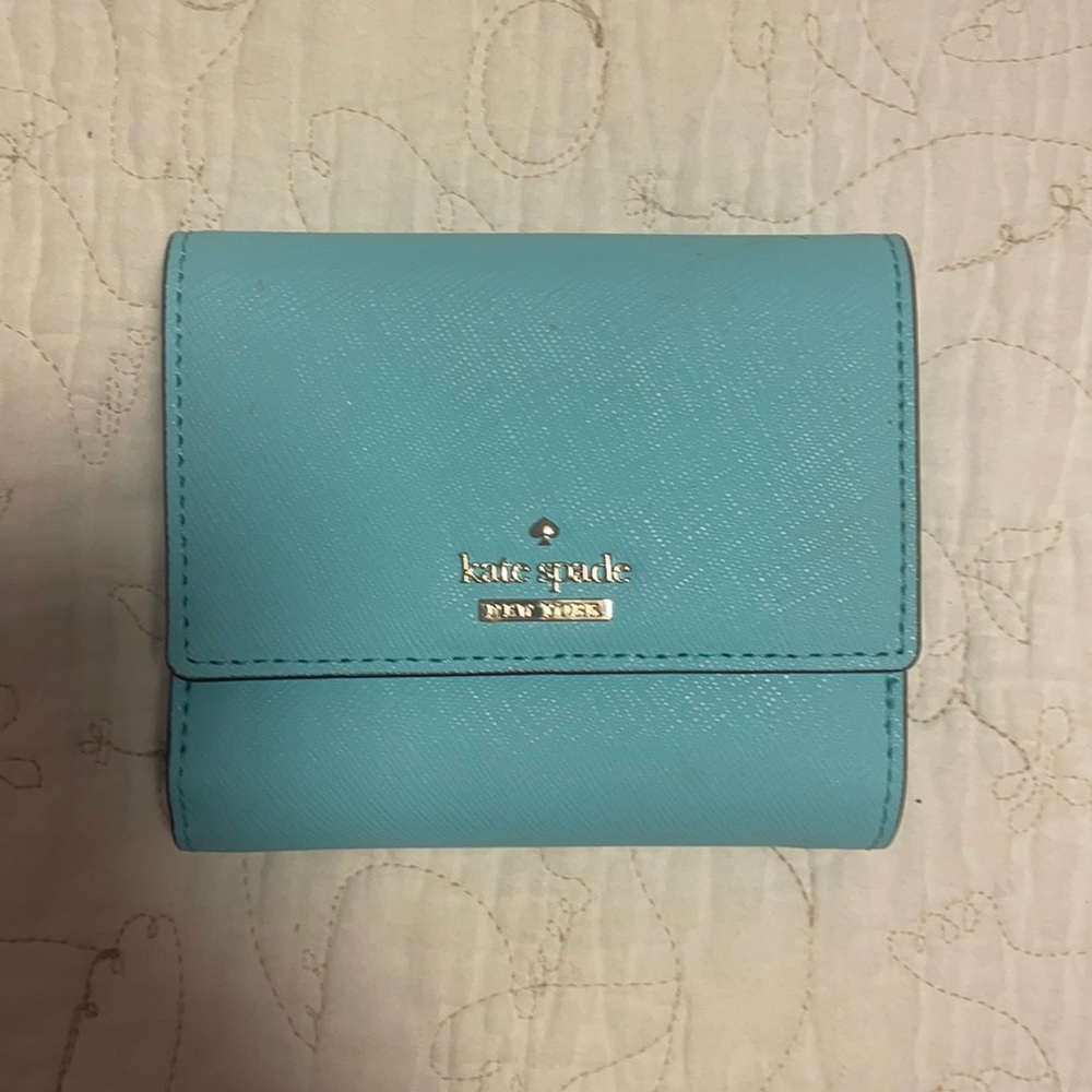 Kate spade bright blue mini wallet